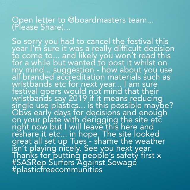 Lizzi_L's tweet photo. Open letter to @boardmasters please share / retweet @sascampaigns #SASRep https://t.co/OrR8bMQDs2