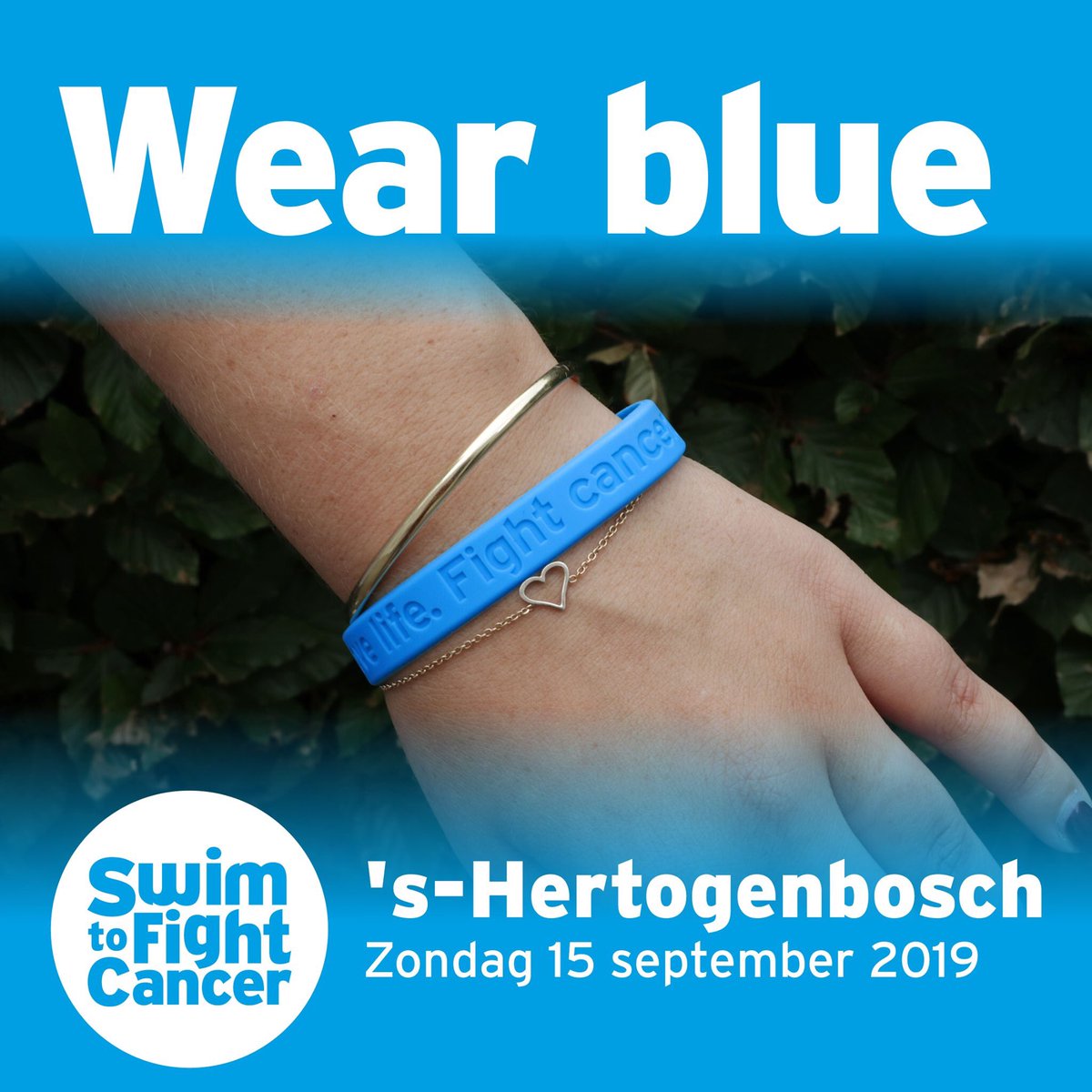 SwimtoFC073's tweet image. Wear blue! 💙💪🏻

Voor 0,50 euro zijn de polsbandjes te koop om door jou voor donaties weer te verkopen. Op werkdagen kan je de bandjes ophalen op het kantoor van de organisatie (Artishock events &amp;amp; marketing, Keizerstraat 12).