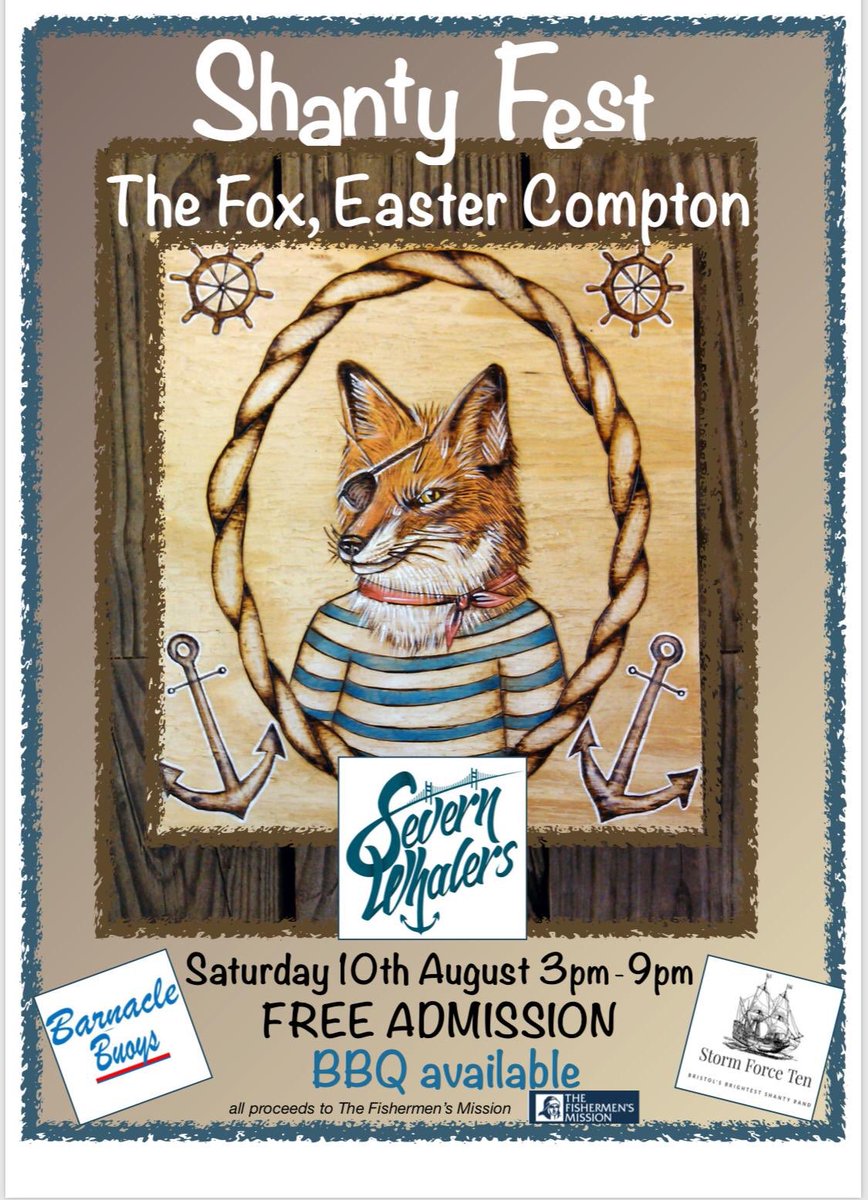 Shanty Festival at The Fox this Saturday, don’t let the poor weather report put you off - if its wet and windy we will move inside 🌧💨🌞🎶⚓️