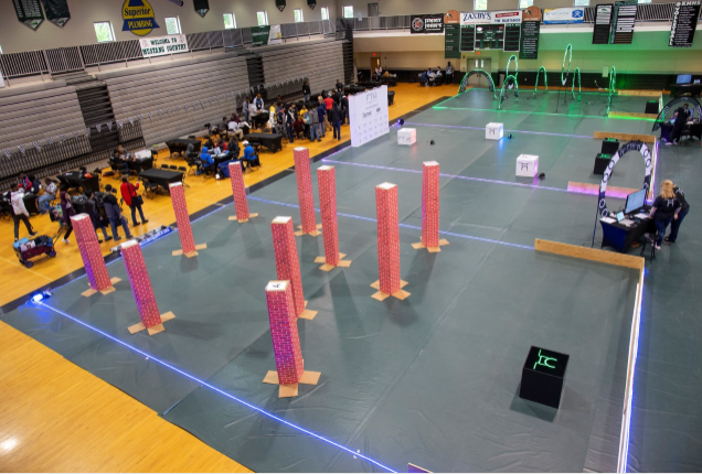FTWRobotics's tweet photo. Our drone competition field in action. On the left we have our FPV course, middle is package delivery, and on the right is our racing field. Which competition do you think would be the most fun?
#drones #ParrotDrones #DroneComp #STEMed #Dronelife https://t.co/awohuoFHkc