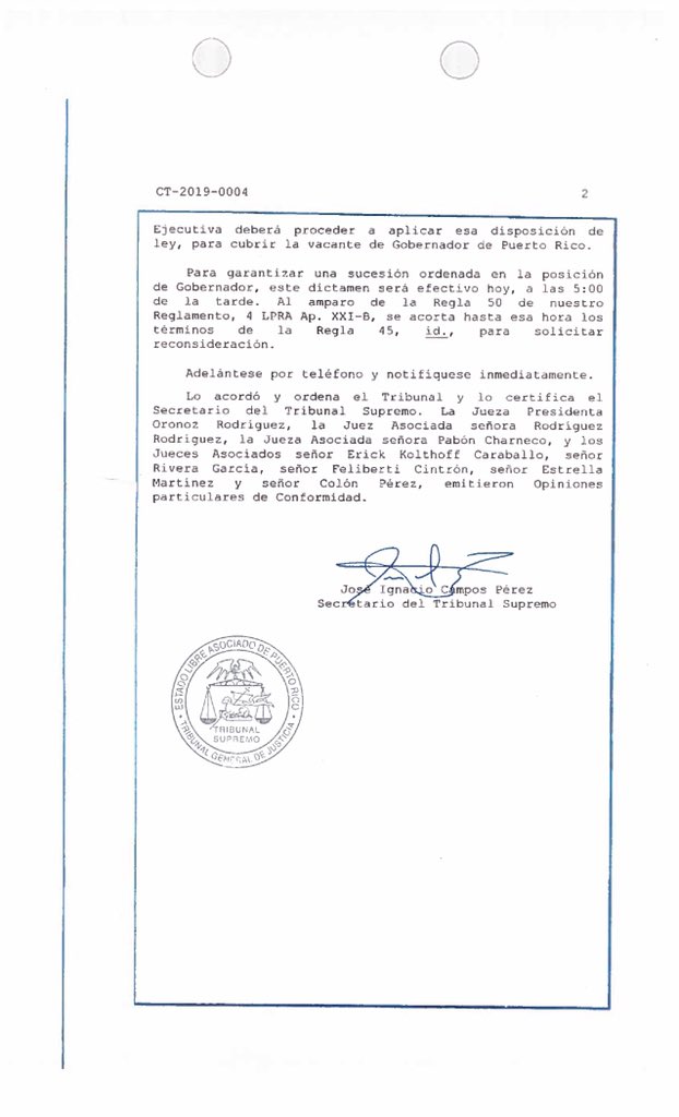 Tribunal Supremo emite decisión unánime en el caso de Senado de Puerto Rico v. Hon. Pedro R. Pierluisi