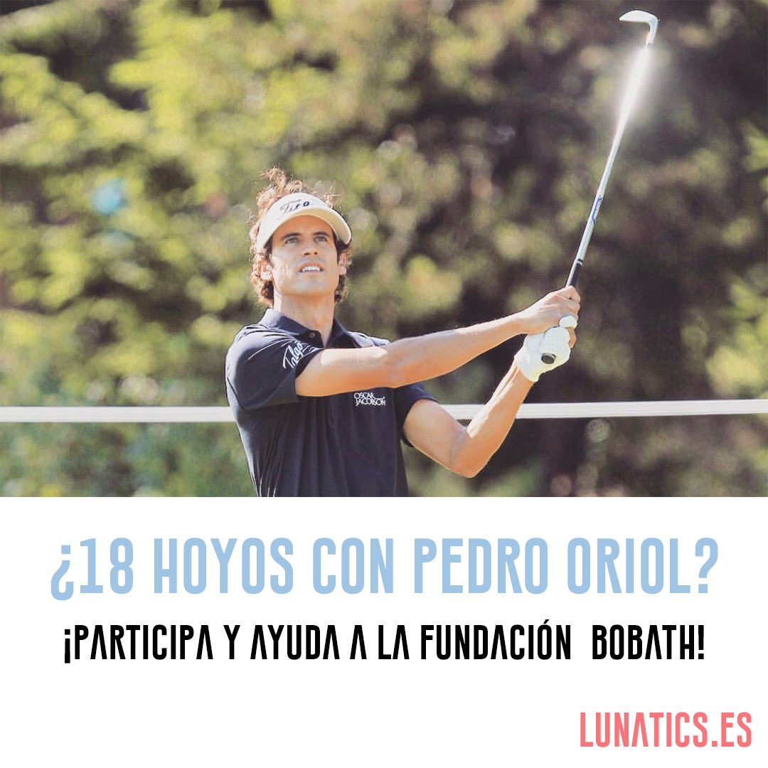 Si lo tuyo es el golf... Participa en Lunatics.es y gana una experiencia para retar a <a href="/yetpit/">Pedro de Oriol</a> 😊🤸‍♀️⛳️ Mientras contribuirás a la Fundacion Bobath