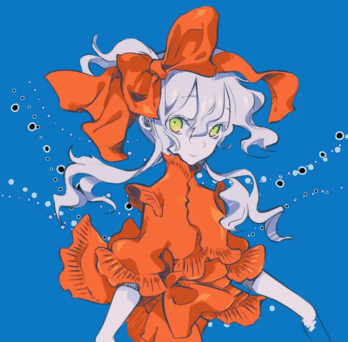 あまりにも進まなくて焦ってる
焦りのあまりらくがき🙈
金魚置いときますね
うーんうーん少し寝るわあえて🙈
すみません😂🙈 