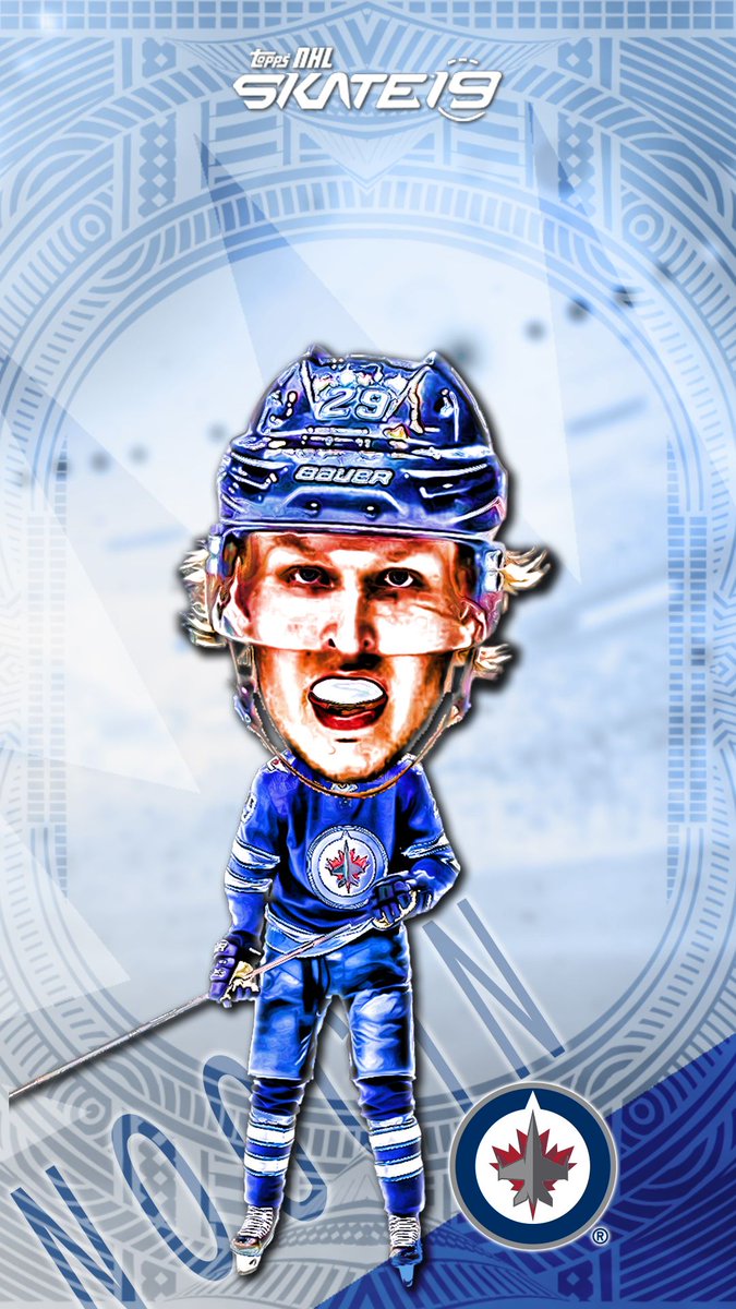 ToppsNHL's tweet photo. Our next Noggin #WallpaperWednesday goes to the @NHLJets Forward, @PatrikLaine29! With 110 goals in just three seasons, Laine makes Finland proud in the NHL! Download #ToppsNHL to collect his cards & save his wallpaper as your phone's background today: https://t.co/LUwVLhjC9j https://t.co/vJ83BD5CsD