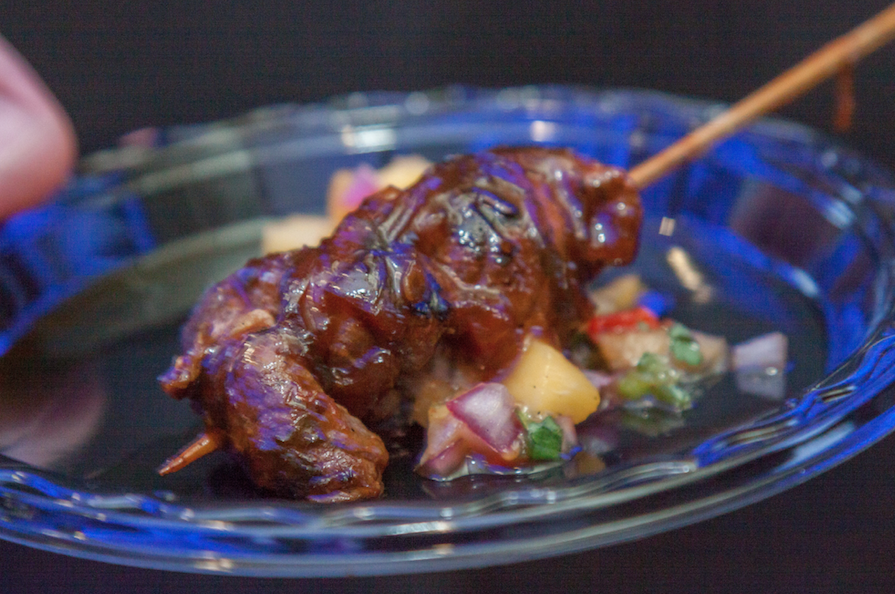 VintageSpokane's tweet photo. Our friends at the @The_SteamPlant treated everyone at Vintage Spokane to delicious Korean beef satay. It was so delicious that we had to go back for seconds! https://t.co/01A8LMeo83