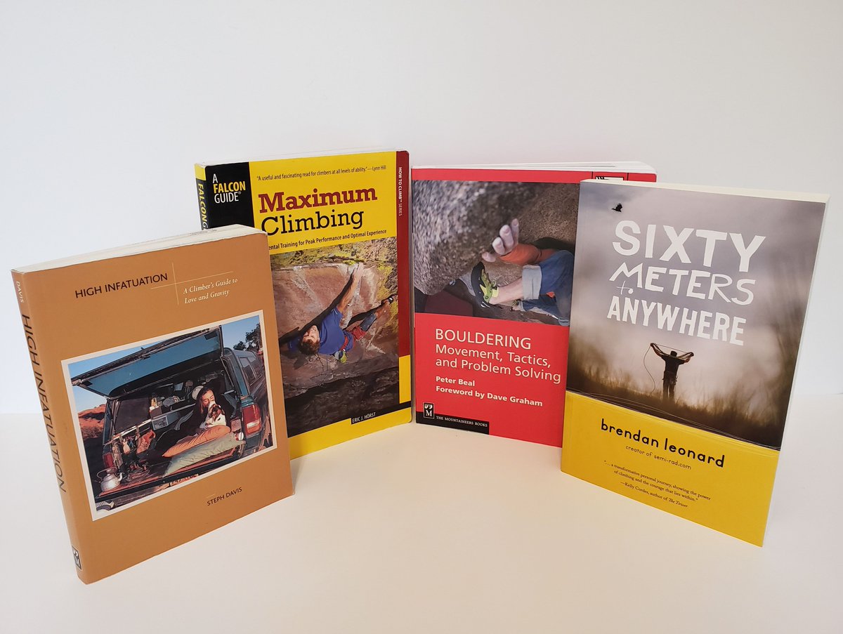 SummitGymsOKC's tweet photo. Do we have any #booknerd #climbers here? We need to update our summer reading list. Do you have any climbing or outdoor related book suggestions? We've gathered up a few, but like to hear some from you as well. Let us know in the comments below. https://t.co/xJSWMuYKsv