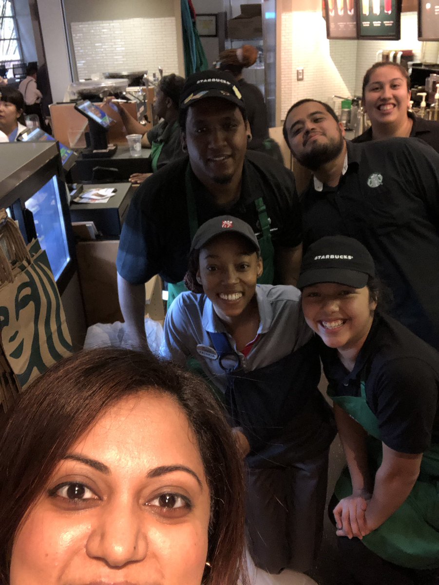 epninan's tweet photo. My Starbucks family. Love the PPE action too (the things you notice as a Periop leader) #willworkforcortados #beardcovers #backstagepass @KSLim_MDA @hftannir https://t.co/0EFfj4kksK