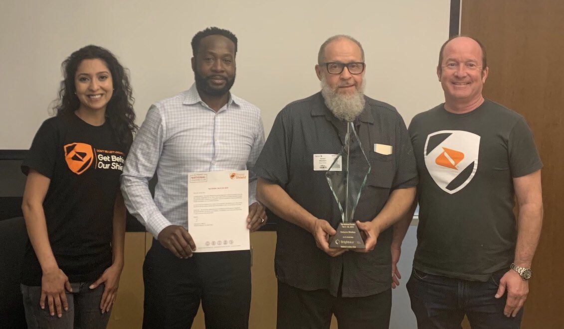 Very pleased to present a National Leaders Club trophy to EXCLUSIVE WIRELESS for their nationally leading Boost Shield attach rate amongst Tier 3 Dealers.   Congrats!  #NLC #BDP @eSecSana <a href="/ewbyboostmobile/">Boost Mobile by Exclusive Wireless</a> <a href="/Kim_Marceco/">Kim Laue Marceco</a>
