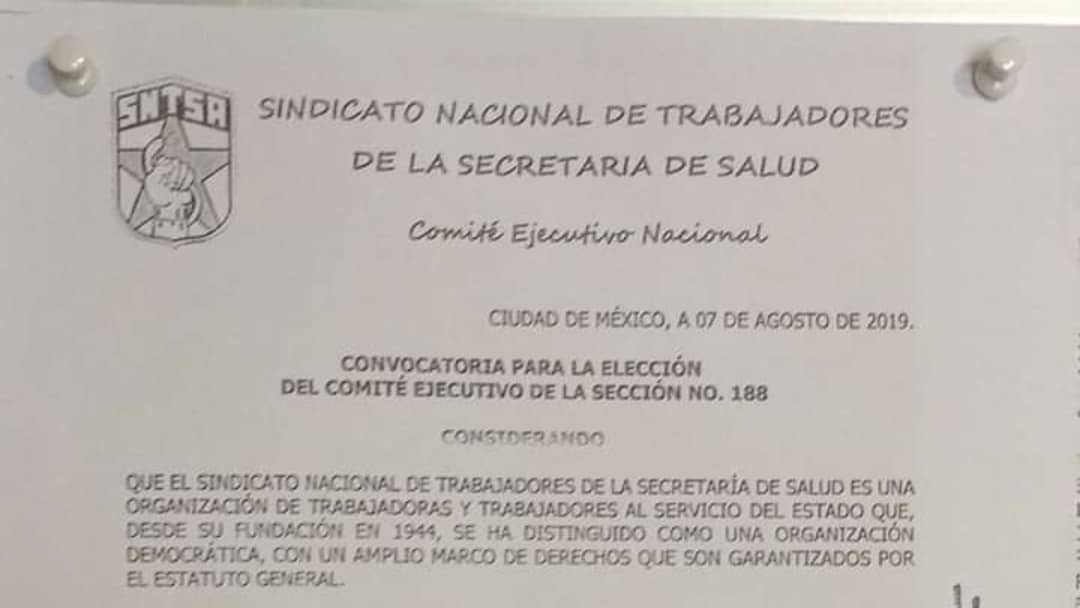 sntsa188's tweet photo. Formalmente se ha colocado la convocatoria en su casa sindical, tambien será difundida a la brevedad en las diferentes unidades de salud en los departamentos de Recursos Humanos para facilitar al acceso de la información a todos los trabajadores.
@GarciaAyalaM 
@harryharo18 https://t.co/C5Xhu0dqfJ