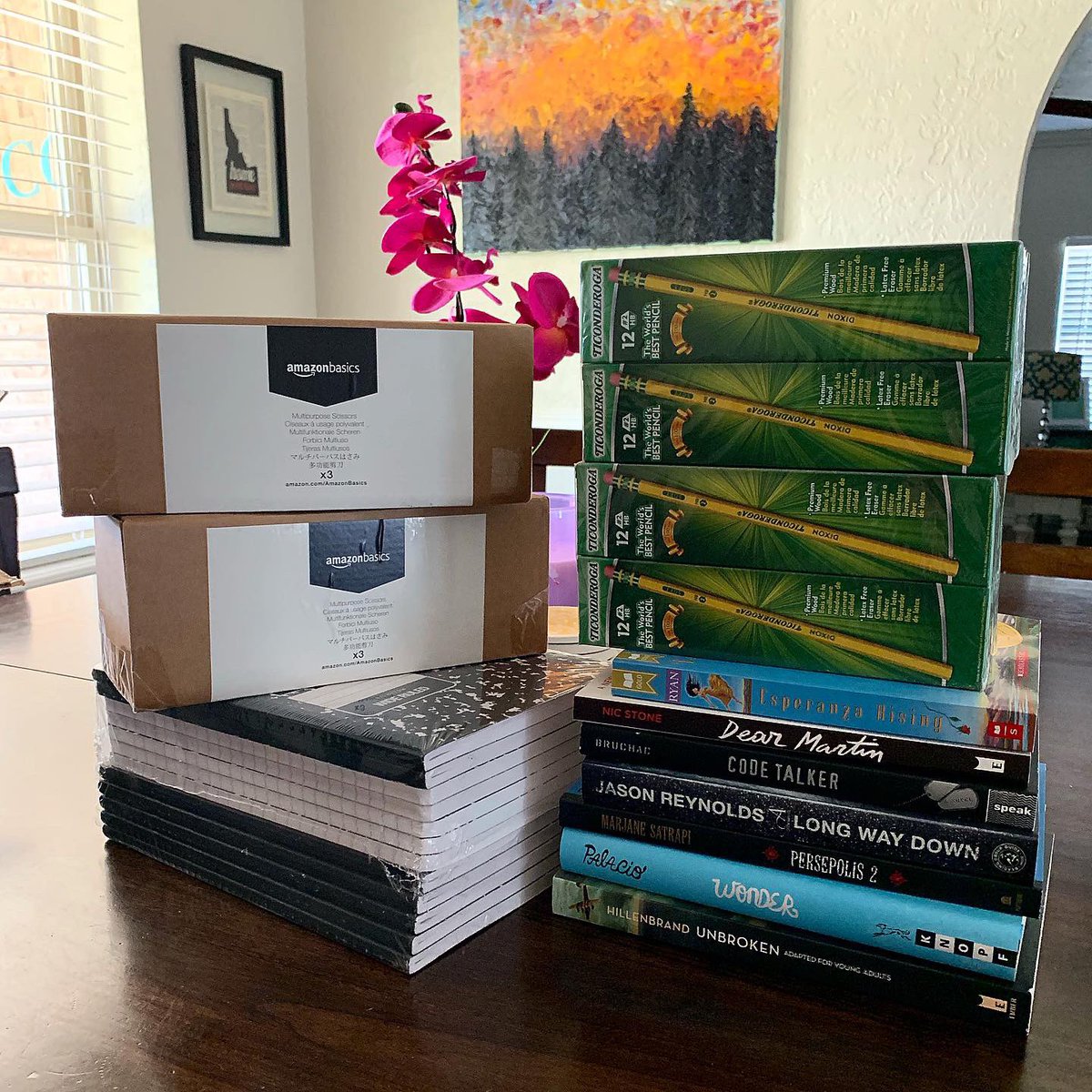 MrsHeinze_ELA's tweet photo. I am at a loss for words. I went to check the mail just now and I found a pile of boxes waiting for me. Thank you to my friends for making me feel so special. These are going to be awesome for my students. What a blessing! #clearthelist #wfisd #barwise https://t.co/8DtESIvMOV