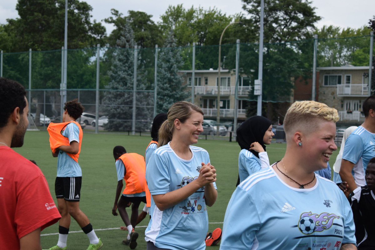 melaniejoly's tweet photo. Once again, the soccer tournament organized by @TandemAC and the local police officers from the @SPVM &amp; @grcqc was a success. More than fifty kids from #Ahuntsic-#Cartierville played with community workers. Thank you all for your involvement. 🥇⚽️ https://t.co/1763fzcjhU