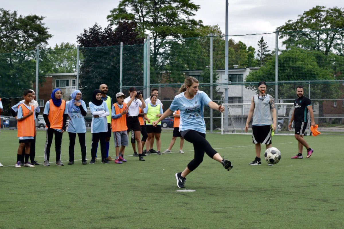 melaniejoly's tweet photo. Once again, the soccer tournament organized by @TandemAC and the local police officers from the @SPVM &amp; @grcqc was a success. More than fifty kids from #Ahuntsic-#Cartierville played with community workers. Thank you all for your involvement. 🥇⚽️ https://t.co/1763fzcjhU