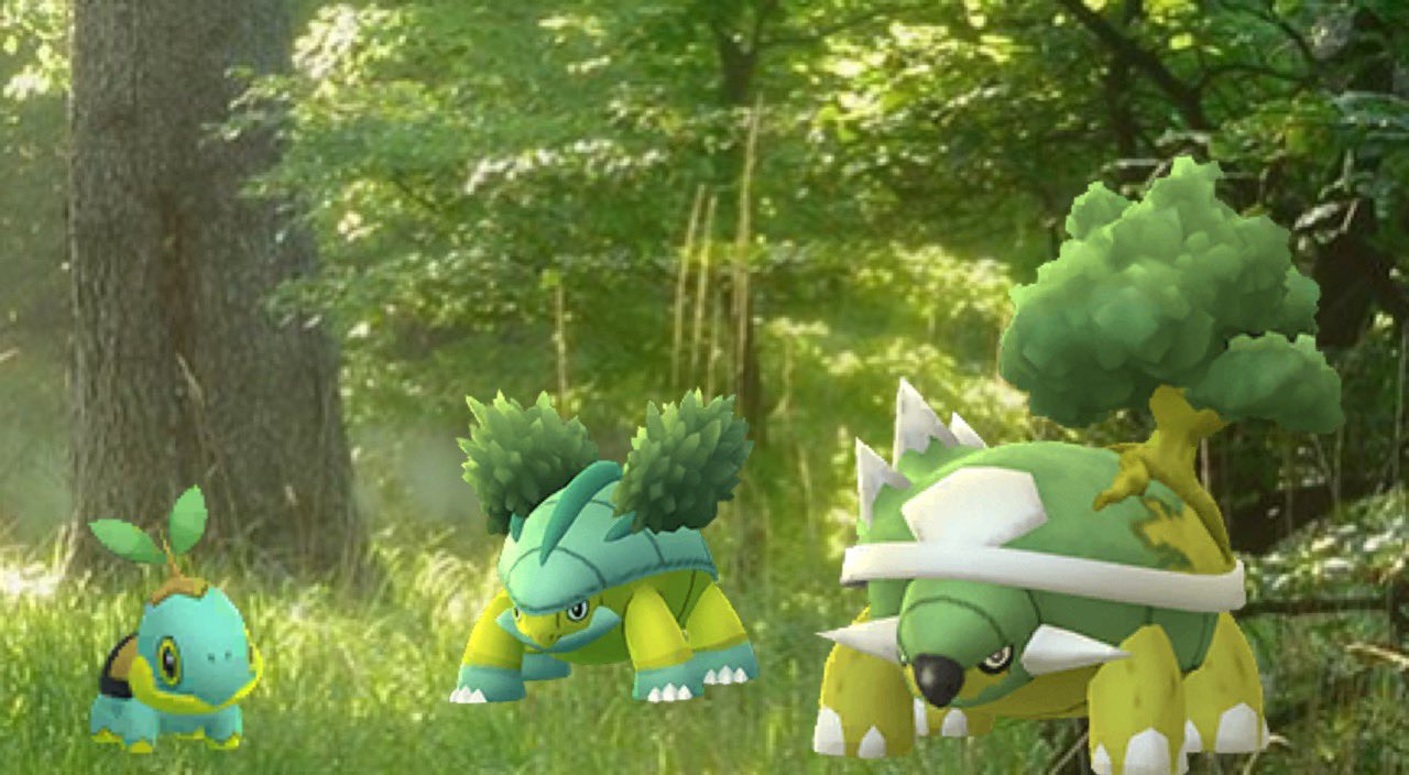 Twitter 上的 Onepoke 新たに実装するナエトルの色違いはこのような感じだね ポケモンgo ナエトル ハヤシガメ ドダイトス 色違いポケモン T Co Gumdfqvfom Twitter