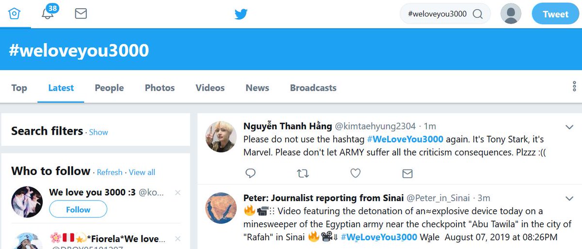 CtrlSec's tweet image. We believe #ISIS exploits a #Twitter #glitch with distorted #hashtags written with special chars
Not caught by anti #SPAM robots, while tweets are indeed shown in standard HT.

Ex🎯@/Peter_in_Sinai
Std HT: 
Distorted: ٍeLovِeYou3ِ000