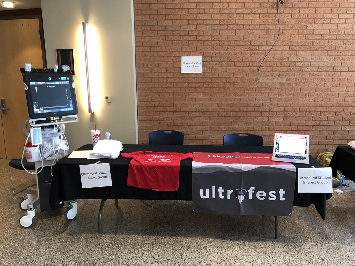 UAMSUSIG's tweet photo. All set up for the annual club fair! We are looking forward to recruiting some new #POCUS padawans! https://t.co/ULu4tWZrw2
