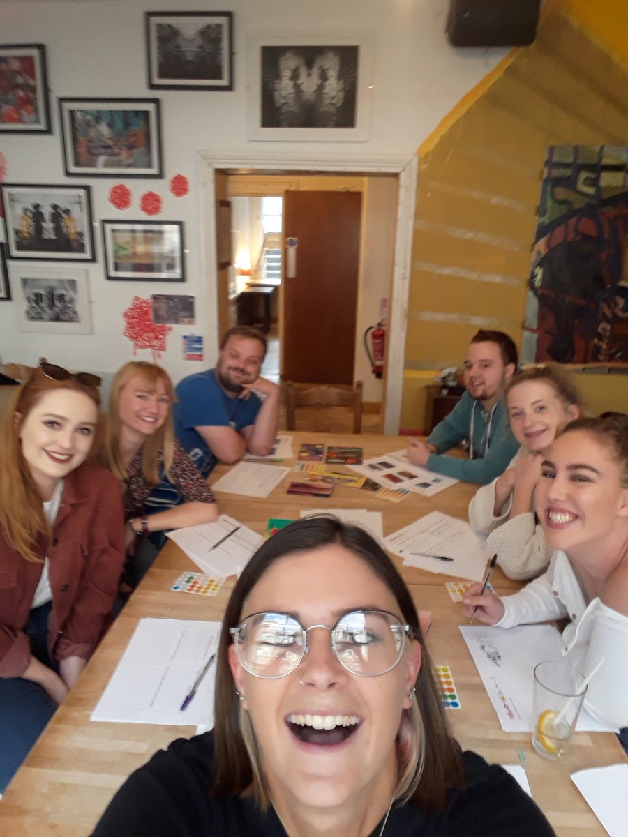EmilyClixby's tweet photo. Our first focus group social tonight at @thebrainjar we chose our @gigbuddieshull name - meet the YORKSHIRE PUDDINGS!!

We've planned our next few months of gigs right up to #panto at Christmas with @MiddleChildHull and we cant wait!! @gigbuddies @StayUpLateUK @mencap_charity https://t.co/xURPNZQ4gF