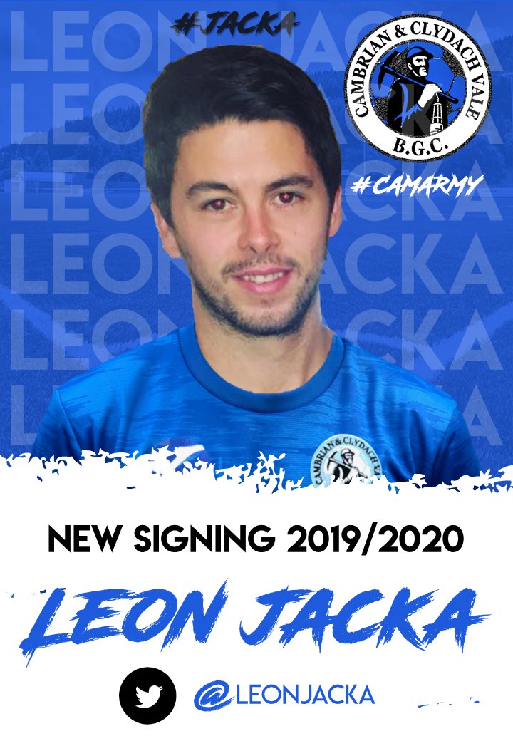 Cambrian & Clydach Vale B.G.C. on Twitter "JACKA SIGNS 🖊 FOR THE CAMARMY We are pleased to