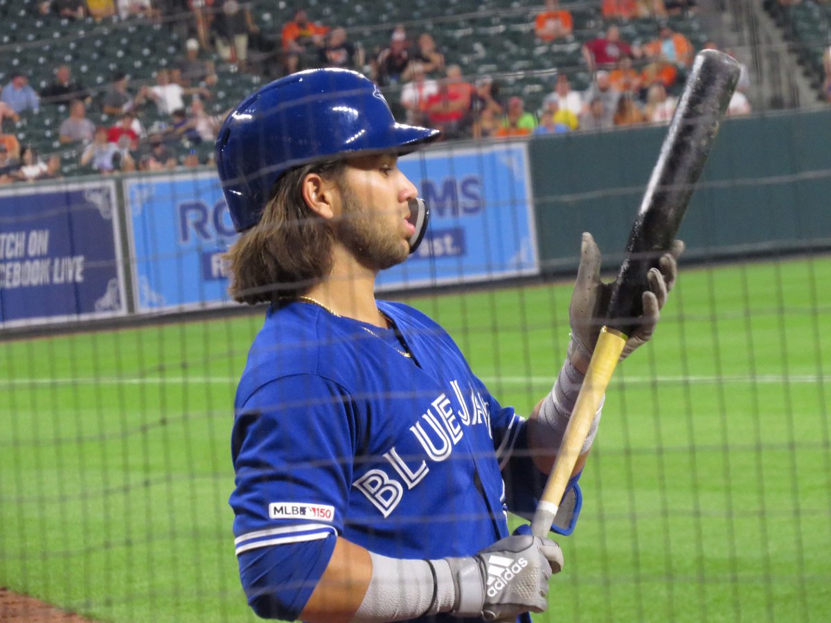 sesgfw's tweet photo. It was exciting to see @19boknows in Baltimore this past weekend. Witnessed history in the making @BlueJays @SNETCampbell @SiddallJoe @thehazelmae @ShiDavidi #extrabasehits #makinghistory #baseball #oriolepark #CamdenYards https://t.co/1i1fLzmW9s