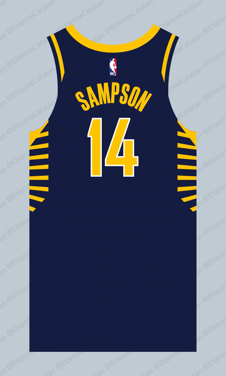 EtienneCatalan's tweet photo. JaKarr Sampson (@KarrSampson14) will wear No. 14 for the #Pacers. #NBA @UniWatch https://t.co/UQZox8Sex1