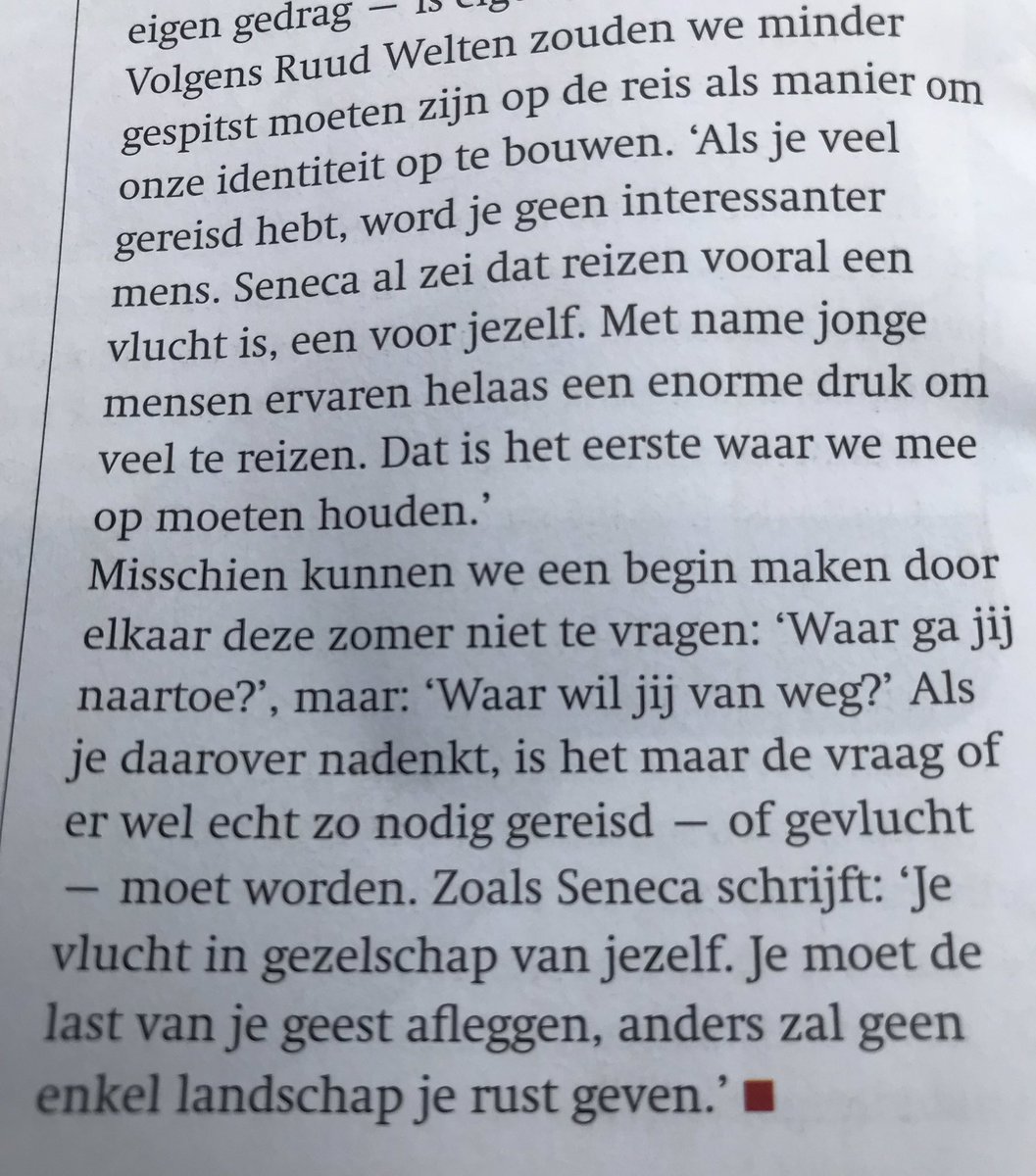 FDelhaas's tweet image. @Filosofiemagazine Ruud Welten over toerisme: “ Misschien kunnen we een begin maken elkaar deze zomer niet te vragen: “ Waar ga je naartoe?”, maar “ Waar wil je van weg?”