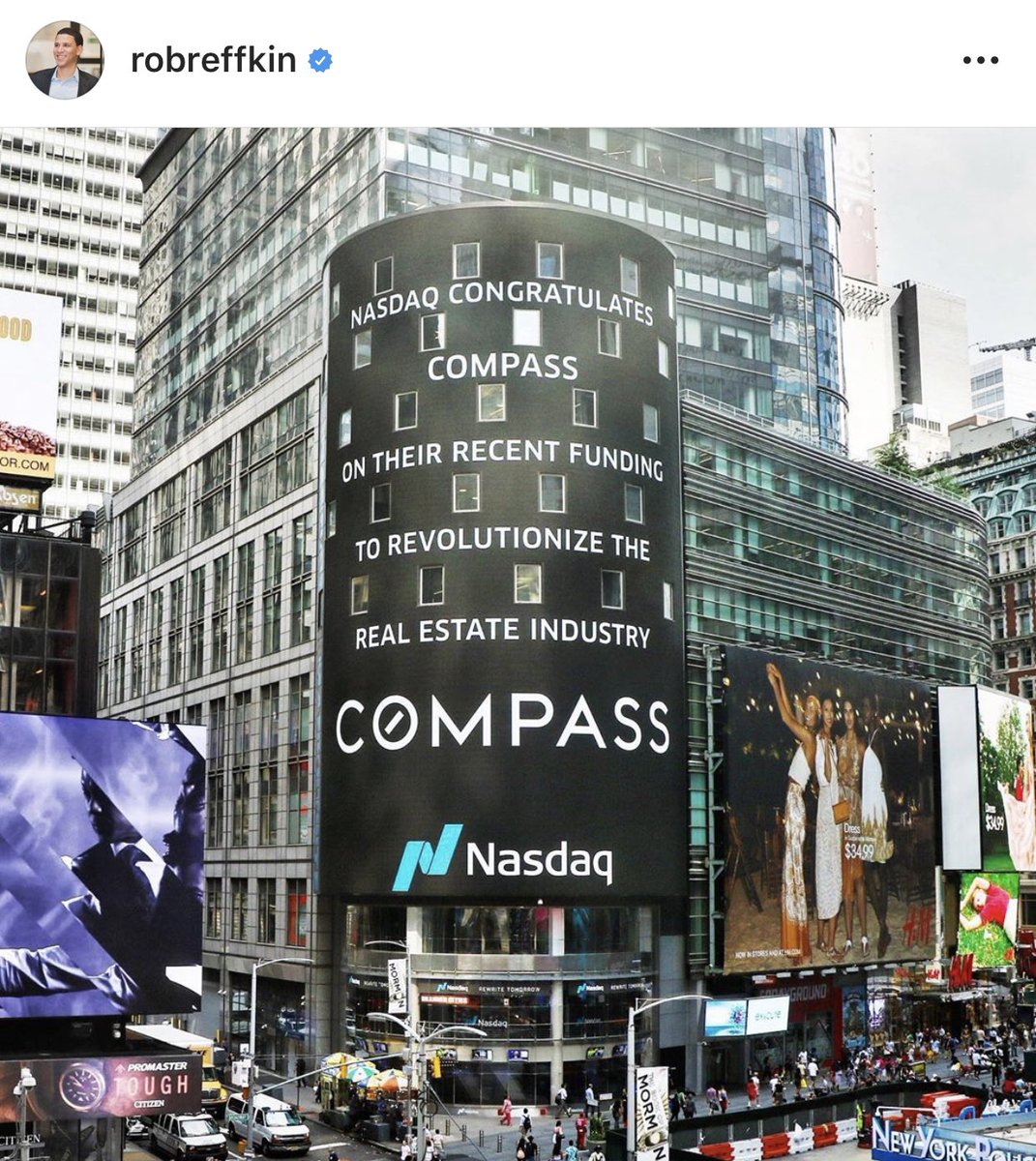 Doris305_'s tweet photo. Thank you @Nasdaq! Very proud of Compass and blessed to be part of it. #agentofcompass #compass #nasdaq #newYorknews #newyyork #compassrealestate #miamirealtor #doris305 https://t.co/mAMLka2G3q