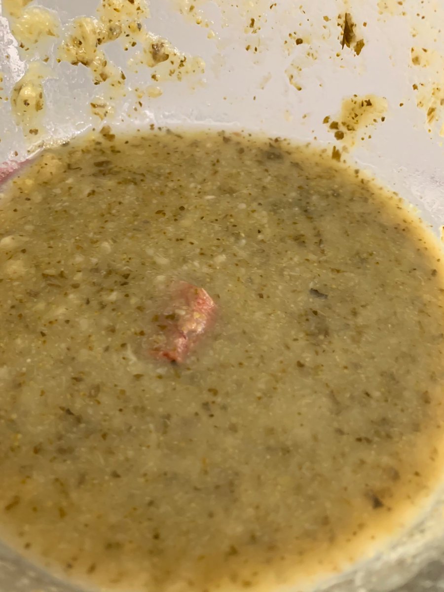kathyphan's tweet photo. Bummed about finding this mystery chunk in my @souppeddler green detox broth 😭💔 https://t.co/M9l7f2KDdd