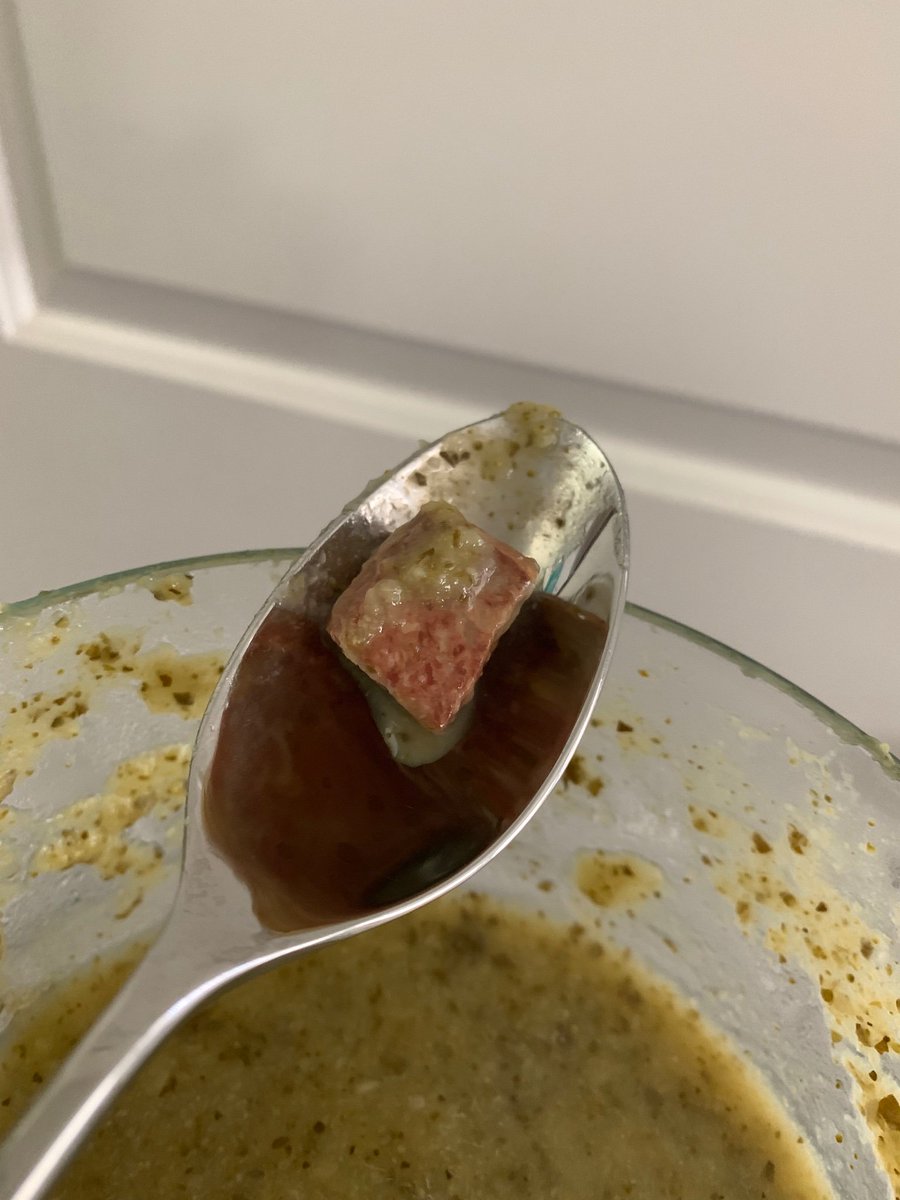 Bummed about finding this mystery chunk in my <a href="/souppeddler/">The Soup Peddler</a> green detox broth 😭💔