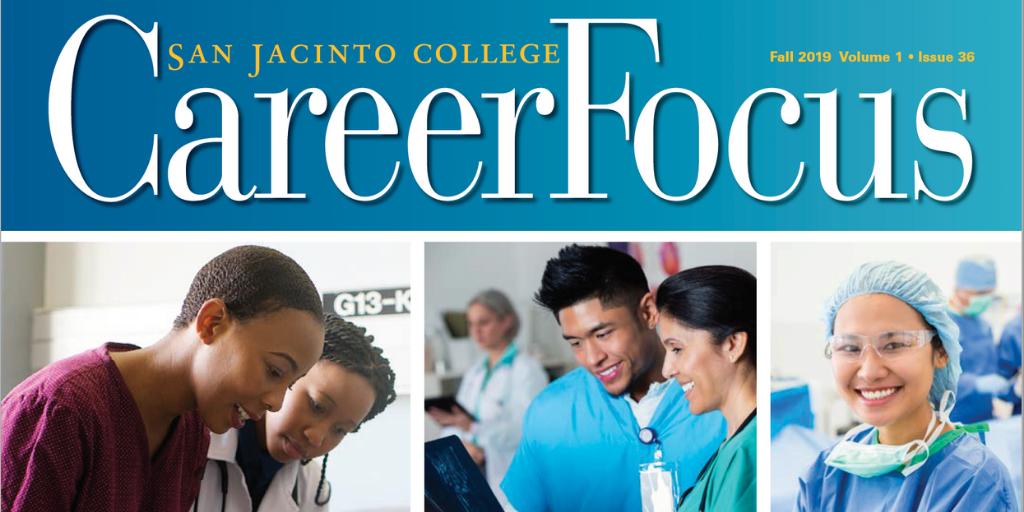 SanJacCollege's tweet photo. The fall edition of CareerFocus Magazine is online now! Click below for exclusive health-related program content. #sjcsummer19 #sanjaccollege https://t.co/lf9rEKXcSf https://t.co/zKoc7sR3vp