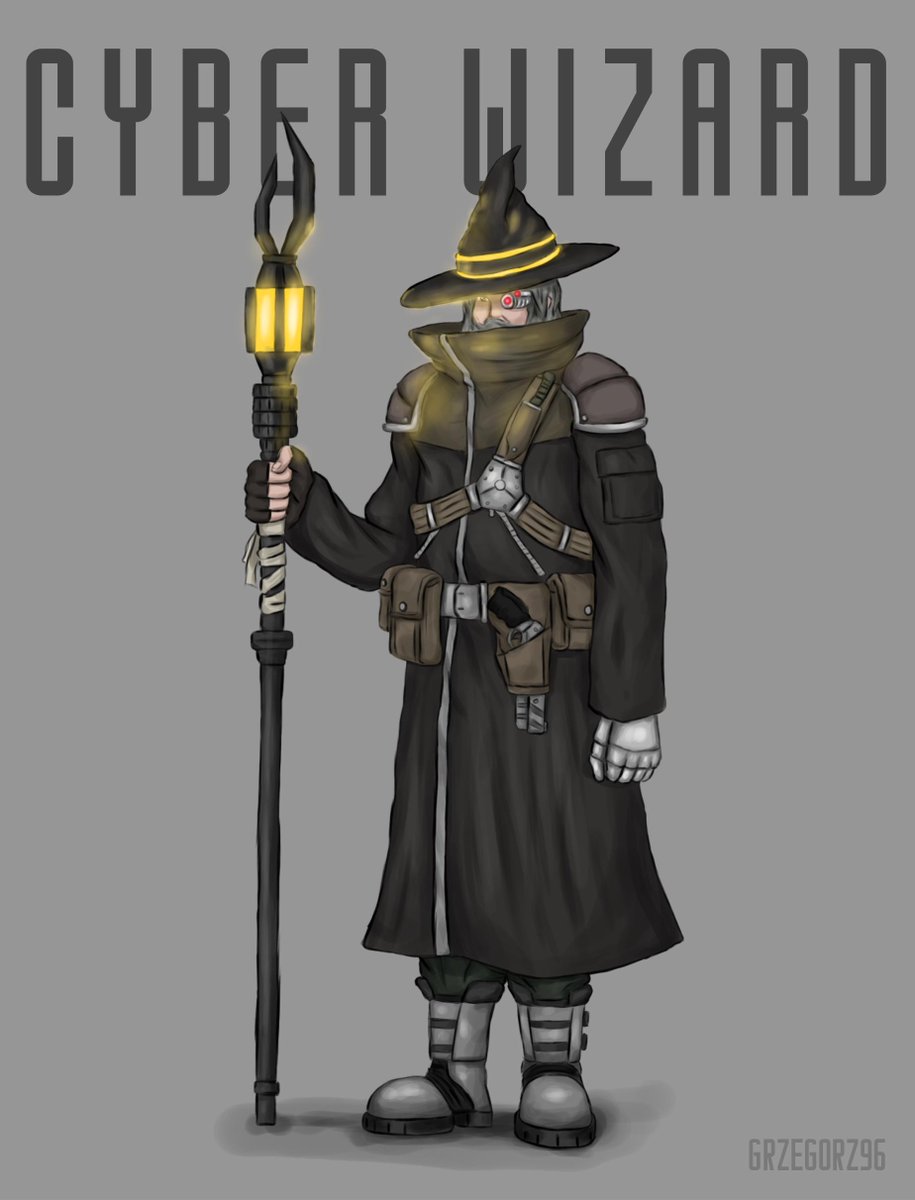 Grzegorz_9696's tweet photo. Cyber Wizard

#Cyberpunk #Wizard #Magician #CyberWizard #SciFi #Drawing #DigitalPainting #DigitalArt #Cyber #Art #Illustration #ConceptArt #Fantasy https://t.co/2GbstxQnIr
