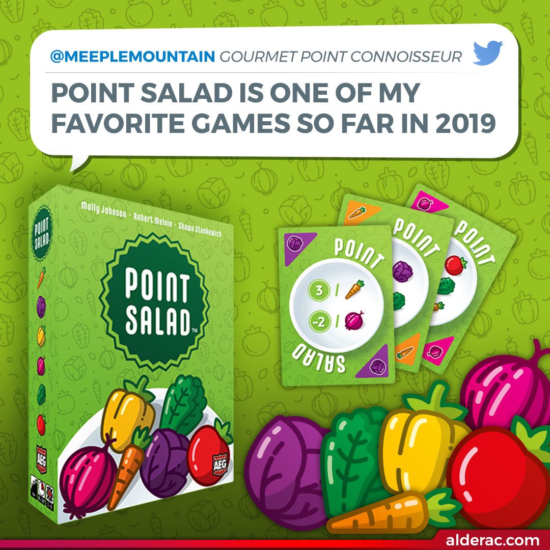 alderac's tweet photo. This years #BigGameNight was amazing! we want to thank everyone and share some comments from the #FunExperts, this one comes from @meeplemountain about #PointSalad.

#Boardgames #Alderac #WeMakeFun https://t.co/bFIUpRNREa