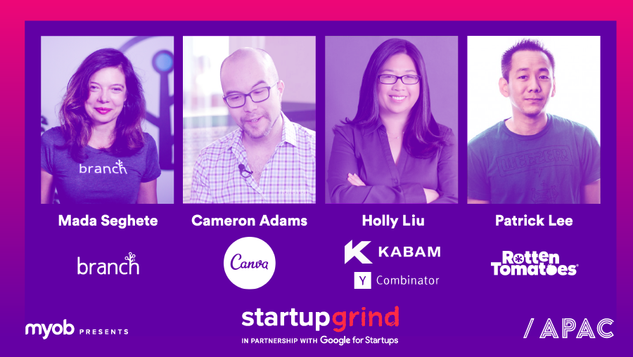 Announcing the first four speakers for <a href="/MYOB/">MYOB</a> presents <a href="/StartupGrind/">Startup Grind</a> APAC Conference - 3 Unicorns and a Rotten Tomato! <a href="/canva/">Canva</a> <a href="/RottenTomatoes/">Rotten Tomatoes 🍅</a> @Kabam @Branchmetrics #startup #entrepreneurs #Melbourne #StartupVIC #LaunchVIC Get your Early Bird Tickets Now! startupgrind.com/apac