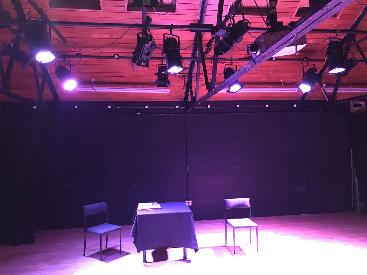 The stage is set for tonight’s performance #contractions #burtontaylorstudio #oxford #thomfordtheatre