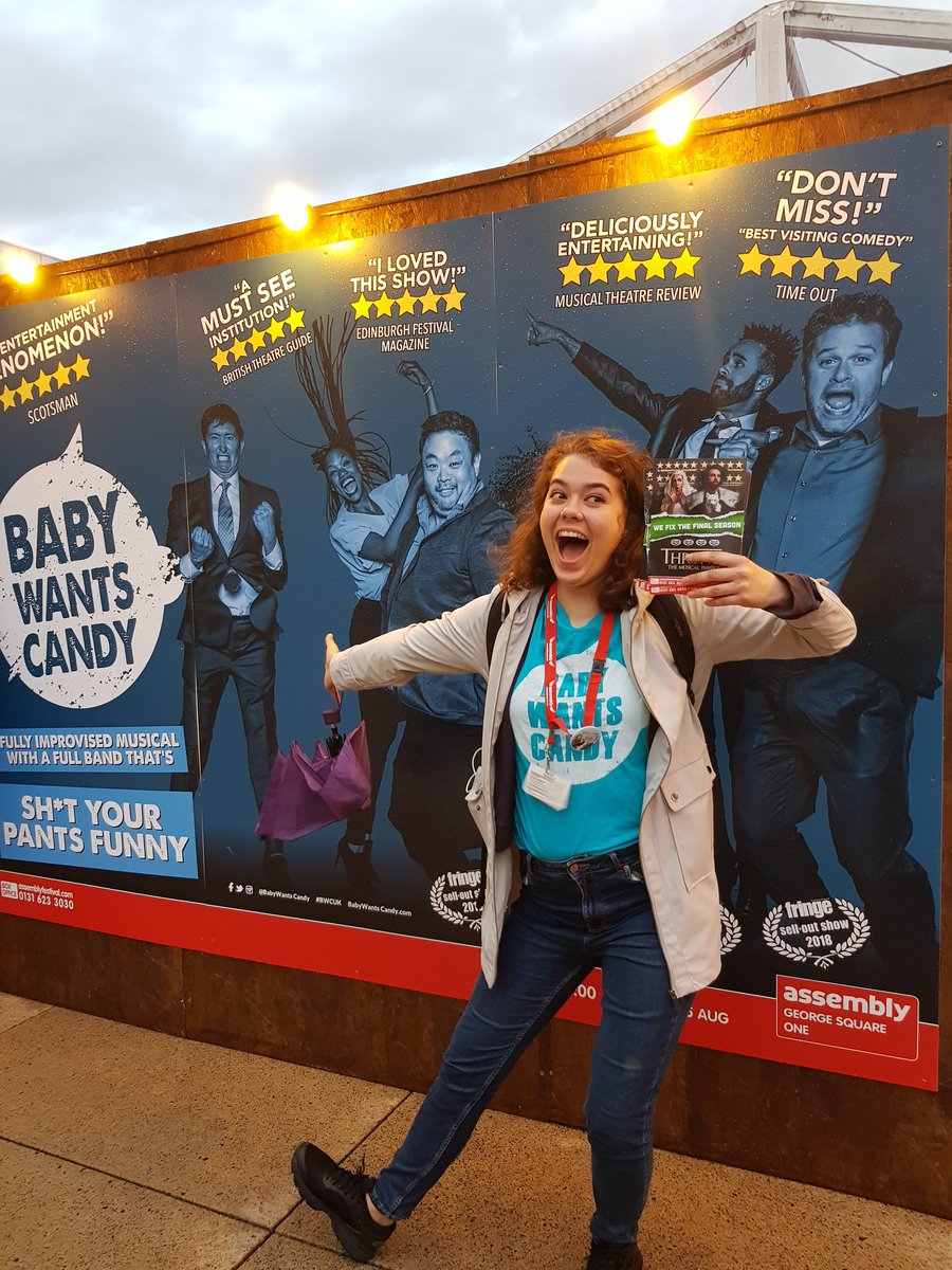 GreeneShoots's tweet photo. Fantastic to see the inimitable @Babywantscandy again tonight and to chat with #Hypochondriac cast member Maddy who has definitely gone up in the world. Have a great #edfringe. https://t.co/RwVH1NyUj7