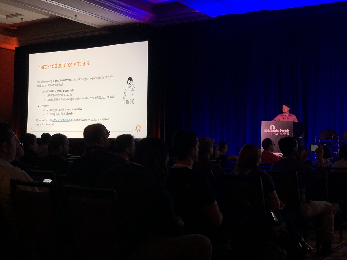 iampuky's tweet image. My good friend @AndresRiancho presenting his findings on widespread AWS Congnito vulnerabilities and attack scenarios at @BlackHatEvents. 👏
#BHUSA2019 #CloudHacking