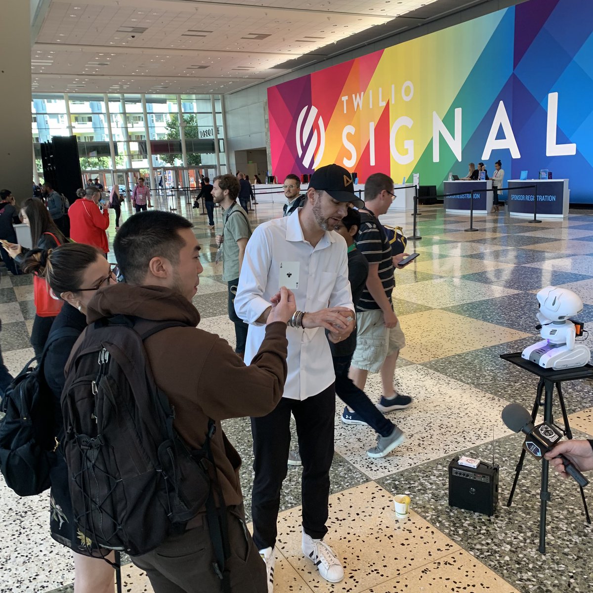 MistyRobotics's tweet image. A big thank you to @dougmckenzie for dropping by to teach Misty some of his ✨magic✨ tricks at #SIGNALconf today - People are still scratching their heads.
#MistyRobotics #programming #robot #magic #BUTHOW 🤔
