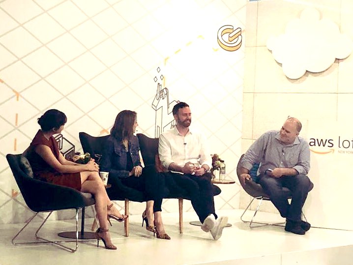 harvardintech's tweet photo. #harvardintech #summersocial2019 great conversation with @smlafleur CEO & founder of @mmlafleur @BrynnPutnam CEO & Founder of @getthemirror Lowell Putnam CEO &founder of @quovo (acq by @plaid) and @roybahat from @bloombergbeta at AWS Loft, NYC https://t.co/4ViRT8myKG