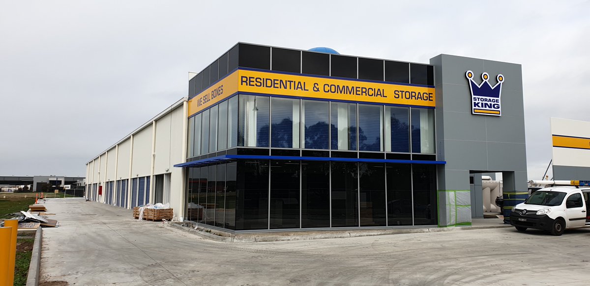 _storageking's tweet photo. The new Kingdom in Pakenham is coming close to completion. Already been crowned and almost ready to make space for the good people of Melbourne!
#creatingspace #space #storage #selfstorage #storageking https://t.co/CTFUC0tAne