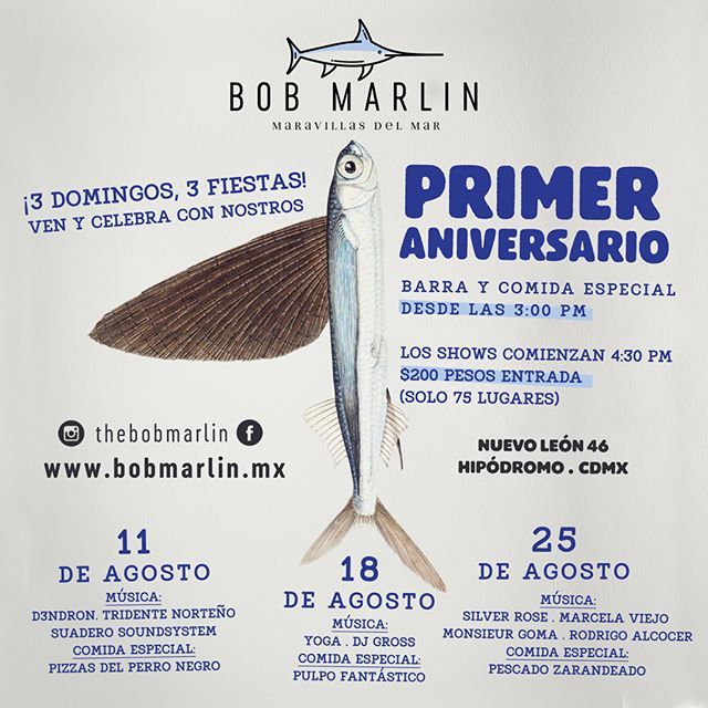 thebobmarlin's tweet photo. @TheBobMarlin Nuestro querido Bob cumple un año llevando en cada bocado lo mejor del Pacífico ¡Acompáñanos a celebrarlo en grande!⁣
⁣⁣
⁣11 de agosto⁣
⁣¡Nuestro chef marisquero es un estuche monerías! Además de deleitar nuestros paladares, este domingo dará el banderazo a… https://t.co/1OEHlPqXnk