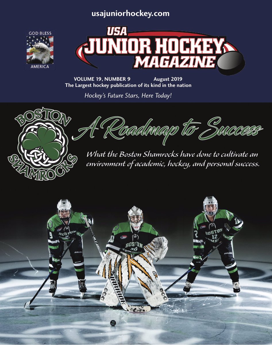 usajuniorhockey's tweet photo. 🚨 AUGUST COVER STORY 🚨

A Roadmap to Success — What the Boston Shamrocks have done to cultivate an environment of academic, hockey, and personal success.

🔗- https://t.co/O2VcdoVRut

#JWHL https://t.co/mrwKz46PbE
