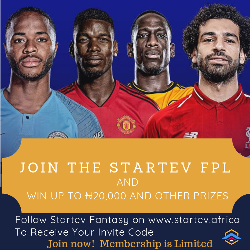 StartevAfrica's tweet photo. 2 Days Left To the Start Of The Season
Join The Startev Fantasy League today and stand the chance of winning โฆ20,000 at the end of the season.
Follow Startev Fantasy on https://t.co/iTlbfERUZu now.
.
.
.
#DeadlineDay #JoinStartev #FPL #FantasyPremierLeague #EPL #PremierLeague https://t.co/Q2ppiZ81AQ