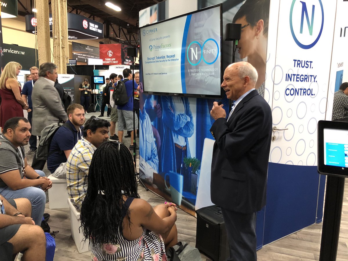 NakishaWCL's tweet photo. @nCipherSecurity @BlackHatEvents come by to check out one of our live presentations - grab a water bottle and participate in our passport program! https://t.co/71y6ksPupi