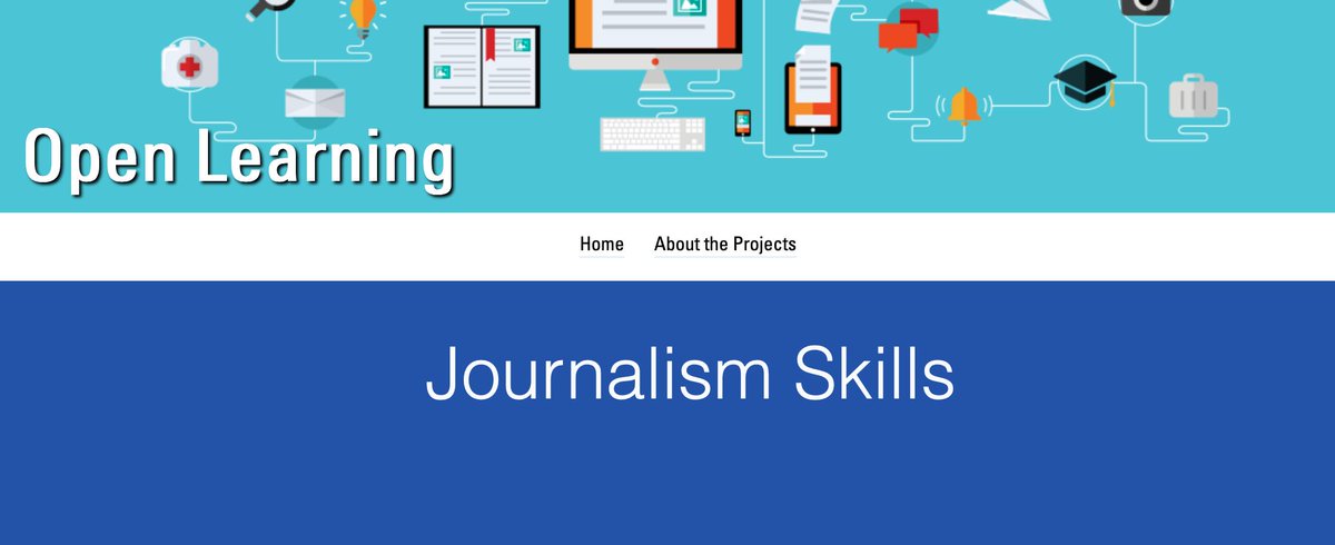 bobkowski's tweet photo. FREE online #journalism education modules on grammar, syntax, analytics, HTML/CSS, spreadsheets, math from @NicoleBlanchett &amp; @RSJnow #AEJMC19 #OER #openeducation https://t.co/tfZOfCSNn9 https://t.co/oLjzMNZOys