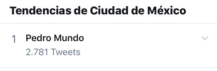 PeterWorId's tweet photo. Ya somos número uno. Nunca desconfié de su amor #TodosSomosPedroMundo https://t.co/lJyzUJ3RaC