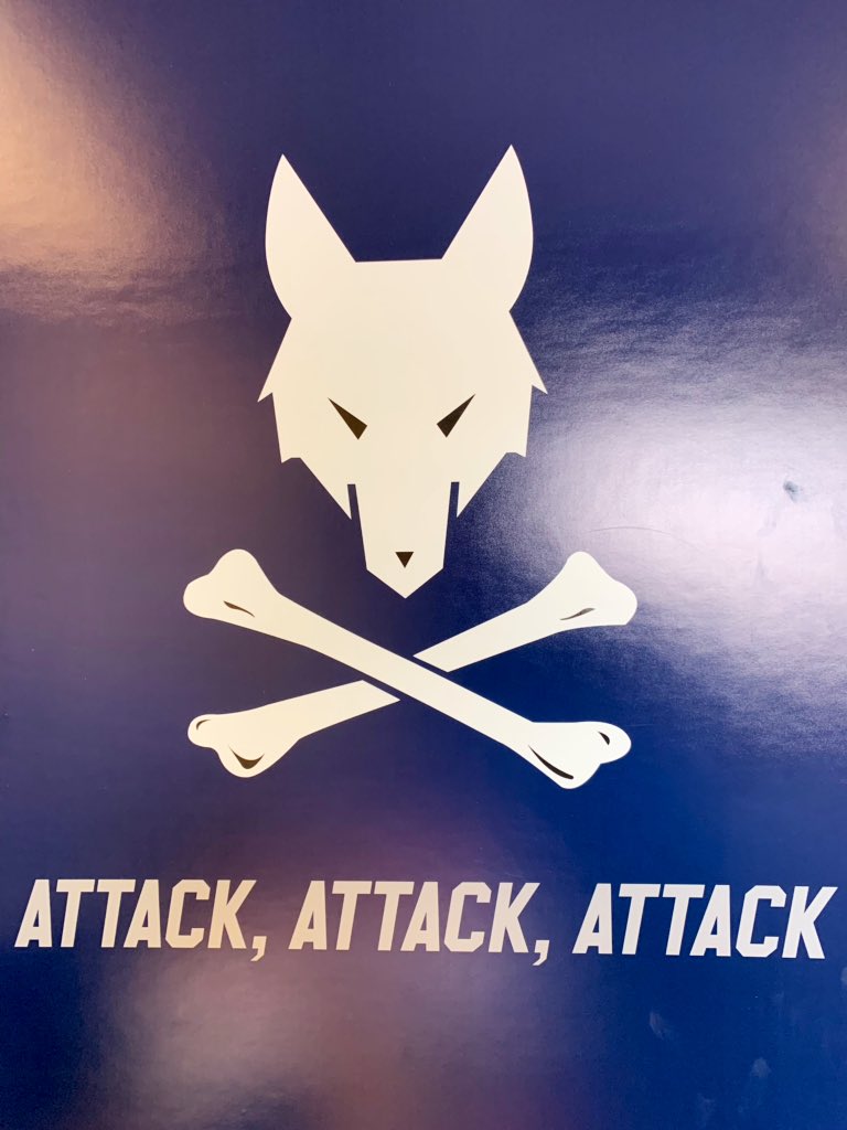 JulianDelGaudio's tweet image. Saw this walking around Cashell Fieldhouse. Very modern Air Wolf #PackAttack