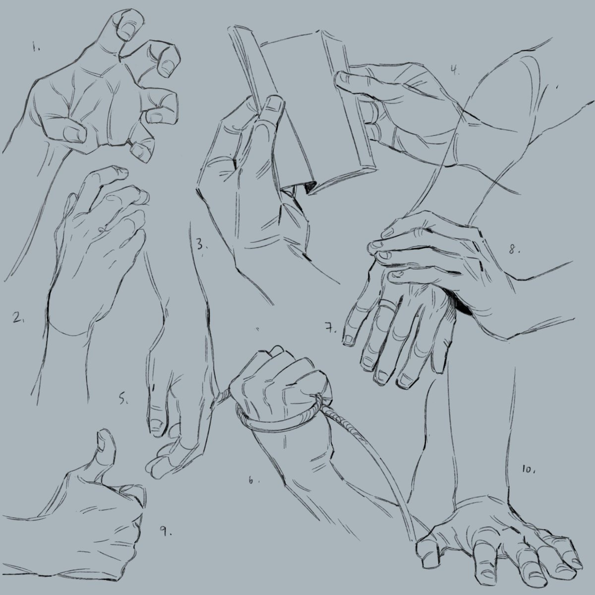 (extremely behind) 100 hands/feet exercise from the moderndayjames' discord!!! 