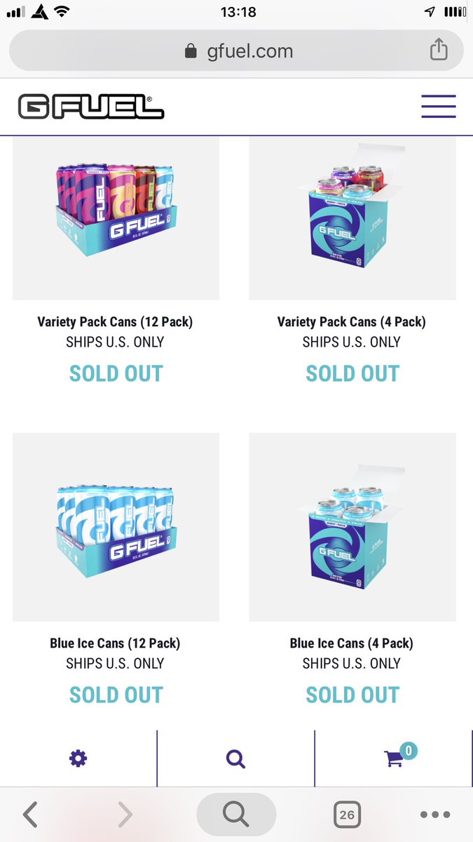 _PowerTheCoder_'s tweet image. YOOOO I got some #GFUELCAN and they ALL sold out legit as I go back to the main screen. Hopefully my order goes through and I don’t get refunded cause that would be sad. MY FIRST @GFuelEnergy #GFUELCAN ORDER last time it was already sold out.