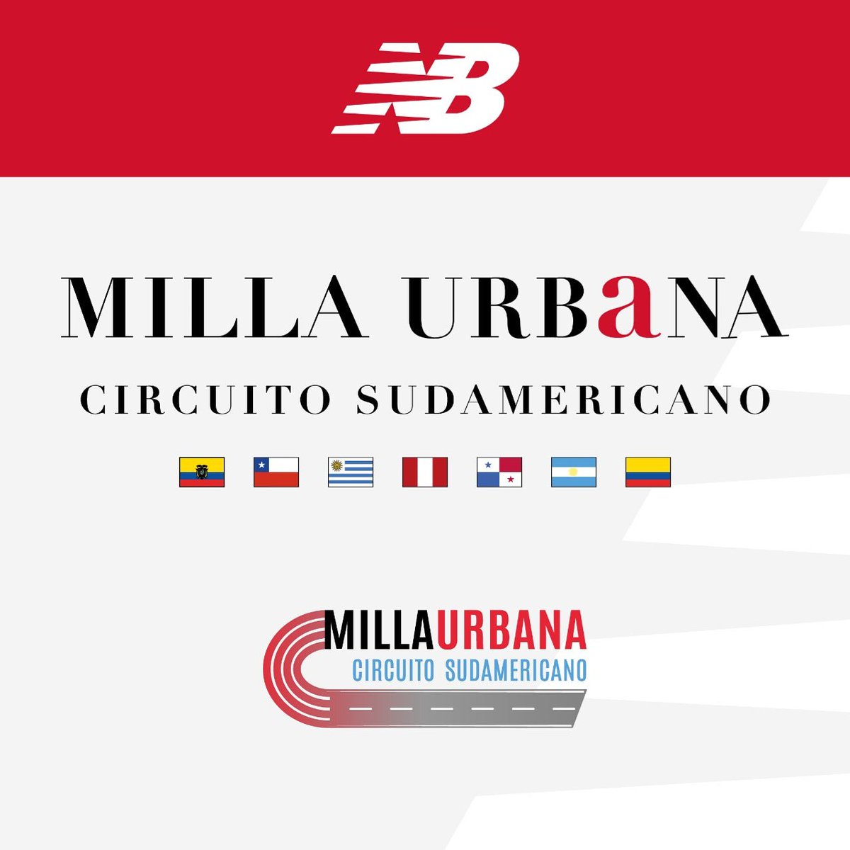 MillaurbanaBA's tweet photo. New Balance suma la Milla Urbana Circuito Sudamericano.

Con siete carreras a lo largo y ancho de Sudamérica es un circuito único que reune a los mejores medio fondista de la región.

Más info 👉 https://t.co/7f5QMhQSc7

Seguí la conversación #NBmillaUrbana https://t.co/xYWfFUsftq