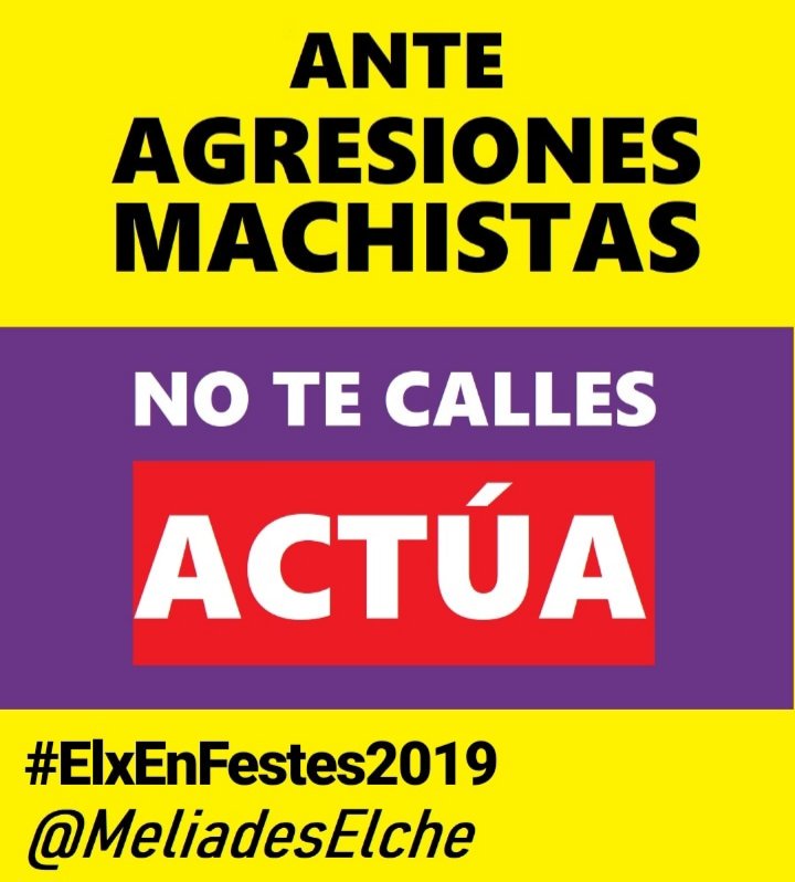 MeliadesElche's tweet photo. 📣 Hoy el pregón da inicio a las Fiestas de Elche.

Miles de personas saldrán a las calles de Elche para disfrutar de ellas y desde Melíades queremos a hacer un llamamiento a la acción contra el machismo. 
--->> https://t.co/DGpqm5Pc2w