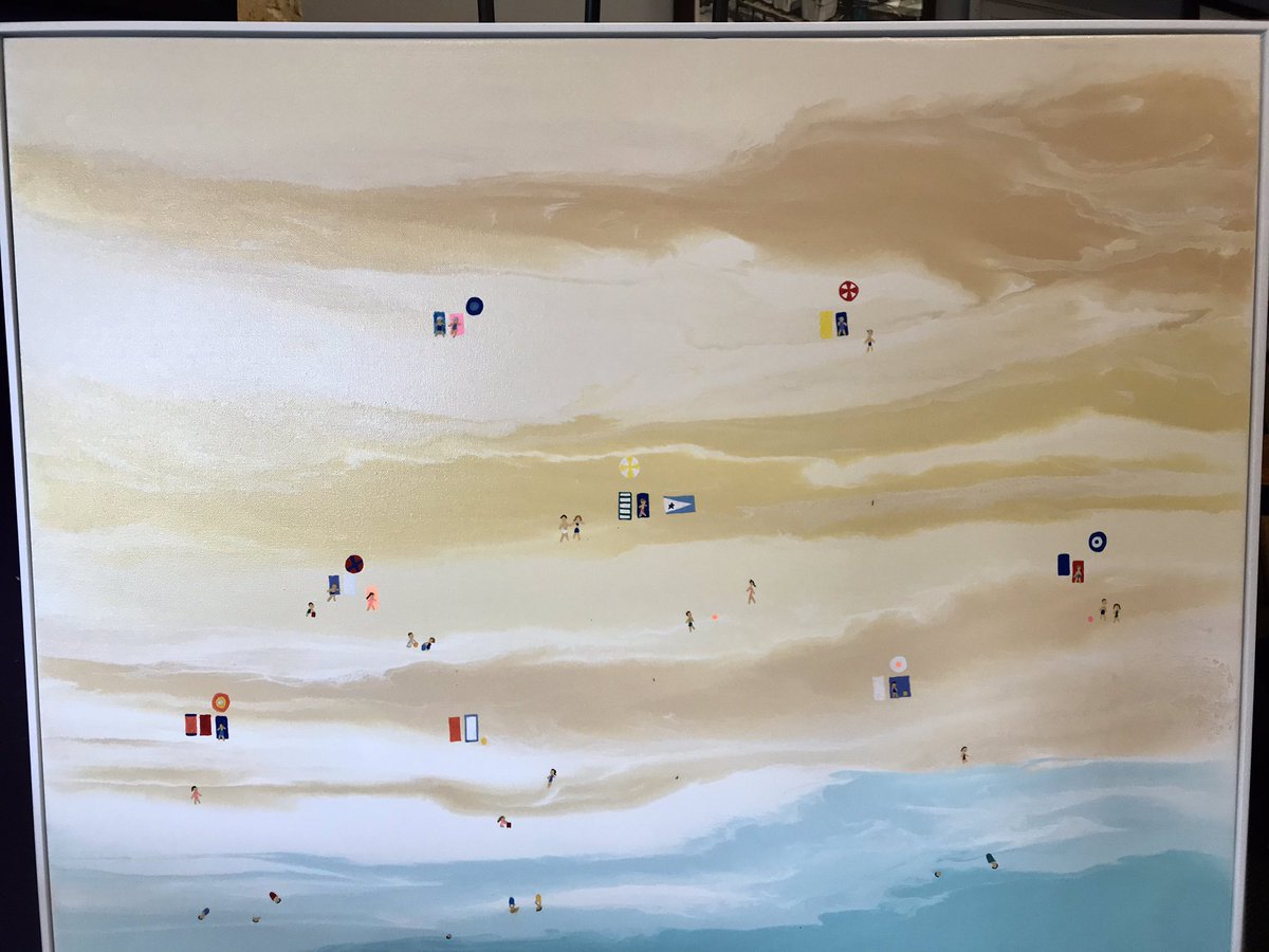 Artist Sarah Mairo’s beach painting is not only a fun day at the shore, it is also a family tree! If you want a customized family tree displayed within a beautiful painting like this, let us know and Sarah can have it done for you! #family #simply #smalbusiness #cranford