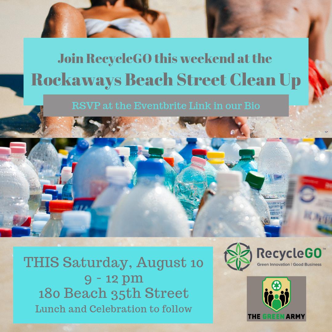 RecycleGO_Inc's tweet photo. Join us this Saturday in Rockaway Beach for a clean-up and party to follow!!! #RecycleGO #Greenarmy #rockawaybeach #nomoreplastic https://t.co/0B1w1Rtyl4